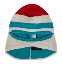 Gucci Striped Cut-Out Beanie Hat, Wool, Red/White/Blue, Sz S, 3*